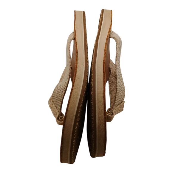 Sanuk Women's Happy Placer Soft Top Surfrider Blue Stiped Flip Flop Beach Size 8 - Picture 6 of 8